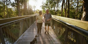 Residents Walking on Bridge Newsletter